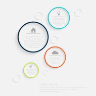 Abstract business info graphics template with icons N138