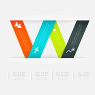 Abstract business info graphics template with icons N139