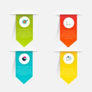 Abstract business info graphics template with icons N144