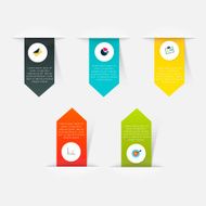 Abstract business info graphics template with icons N145