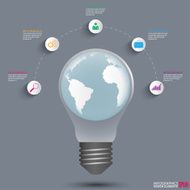 Abstract 3D paper Infographic N82