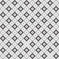 Abstract minimalistic black and white pattern rhombus N7