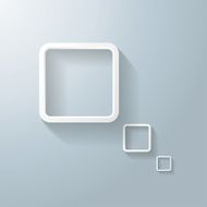 Abstract White Rectangle Thought Bubble