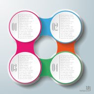 Infographic Design Colored Chains White Circles 4 Options N2