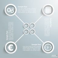 Four White Rings Banners Infographic N2