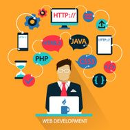 Flat design Freelance career Web development