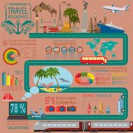 Travel Vacations Beach resort infographics N29