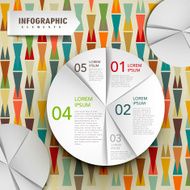 vector abstract paper pie chart infographics