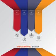 3d Minimal infographics arrow Vector illustration N2