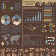 Set of elements infrastructure city vector infographics N27