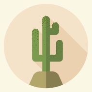 Flat design saguaro icon