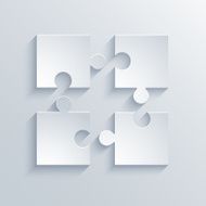 Vector modern puzzle icons background N9