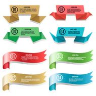 Modern ribbons and banners N3