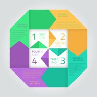 Flat infographic template with arrows