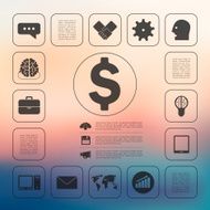 business infographic with unfocused background N267