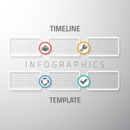 Web Infographic Timeline Template Layout With Vector Icons coul N16