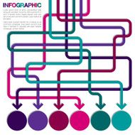 Bright infographic arrows in vector format N35