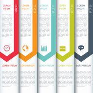 Modern Minimal Colorful Arrow Infographic Elements