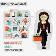 Flat design Businesswoman