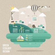 flat design concept for green ecology