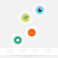 Abstract business info graphics template with icons N148