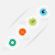Abstract business info graphics template with icons N149