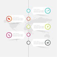 Abstract business info graphics template with icons N152