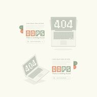 Website design template element Page not found 404 error N3