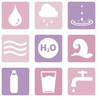 Vector Set of Water Icons N21