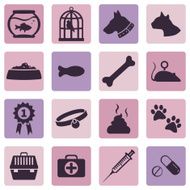 Vector Set of Pets Icons N18