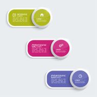 Glossy colorful plastic buttons for infographic N5
