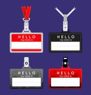 Flat name tag