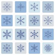 Vector Set of Snowflakes Icons N4