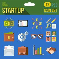 Business startup icon set 2 12 pcs Trendy illustrations