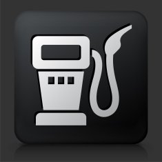 Black Square Button with Gas Pump N5
