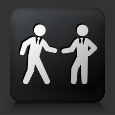 Black Square Button with Networking N5