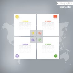 Business infographics Vector illustration for banner web desi N7