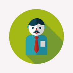 businessman flat icon with long shadow eps10 N16
