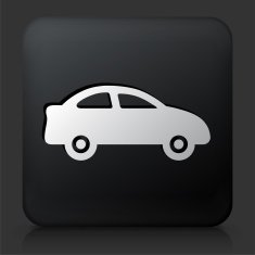 Black Square Button with Car Icon N17