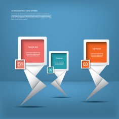 White infographic elements with modern arrows