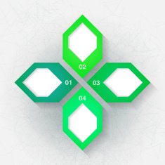 Infographic template with four labels N5