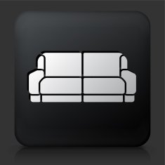 Black Square Button with Sofa