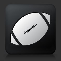 Black Square Button with Football Icon N2
