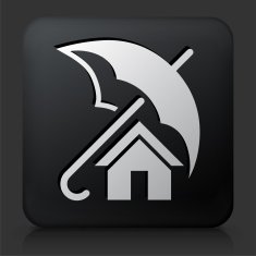 Black Square Button with Home Insurance N2