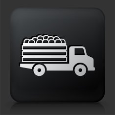 Black Square Button with Harvest Icon N5