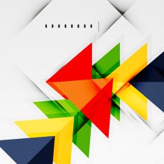 Modern glossy triangles business layout N37