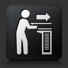 Black Square Button with Scanning N2