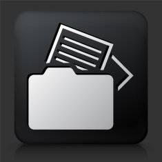 Black Square Button with Files Icon N5