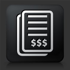 Black Square Button with Medical Bill