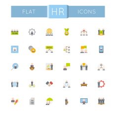 Vector Flat HR Icons free image download